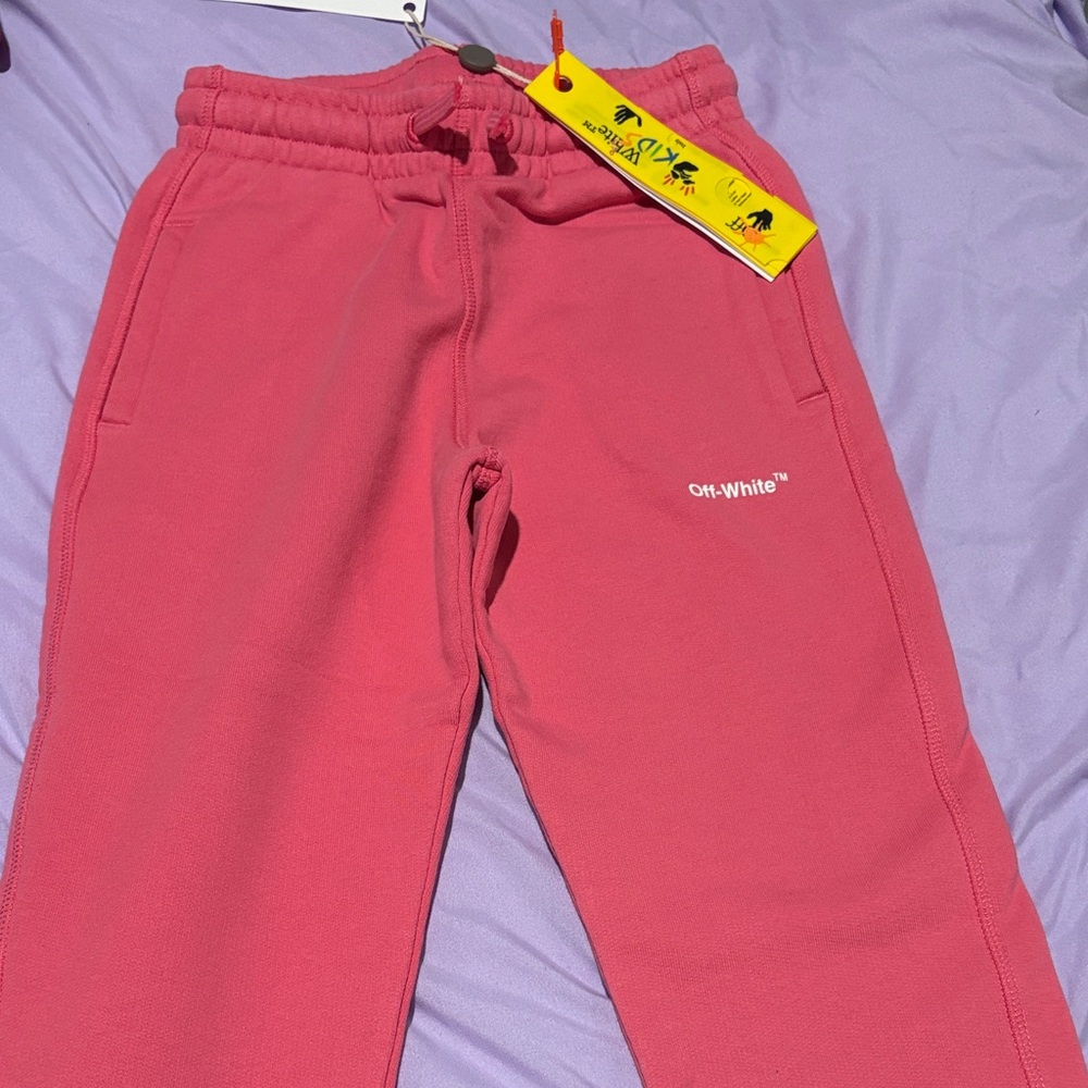 Off-White Kids Rose Pink Jogger Sweatpants